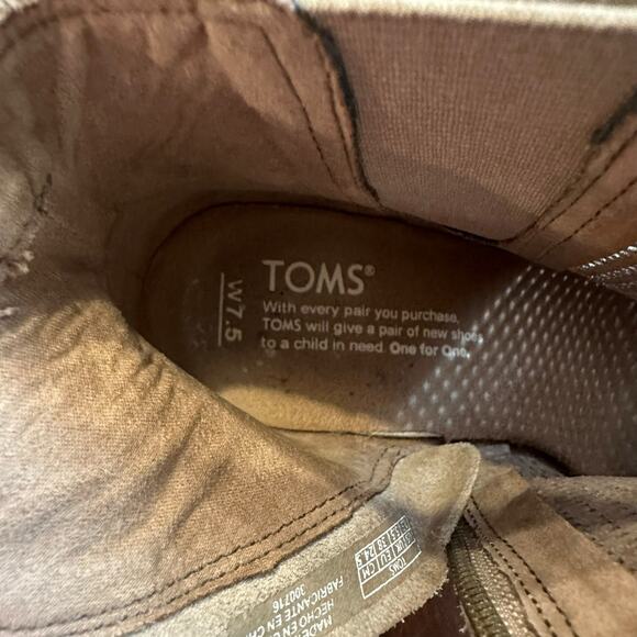 Toms Majorca Leather Peep Toe Taupe Booties 7.5 - Picture 4 of 6